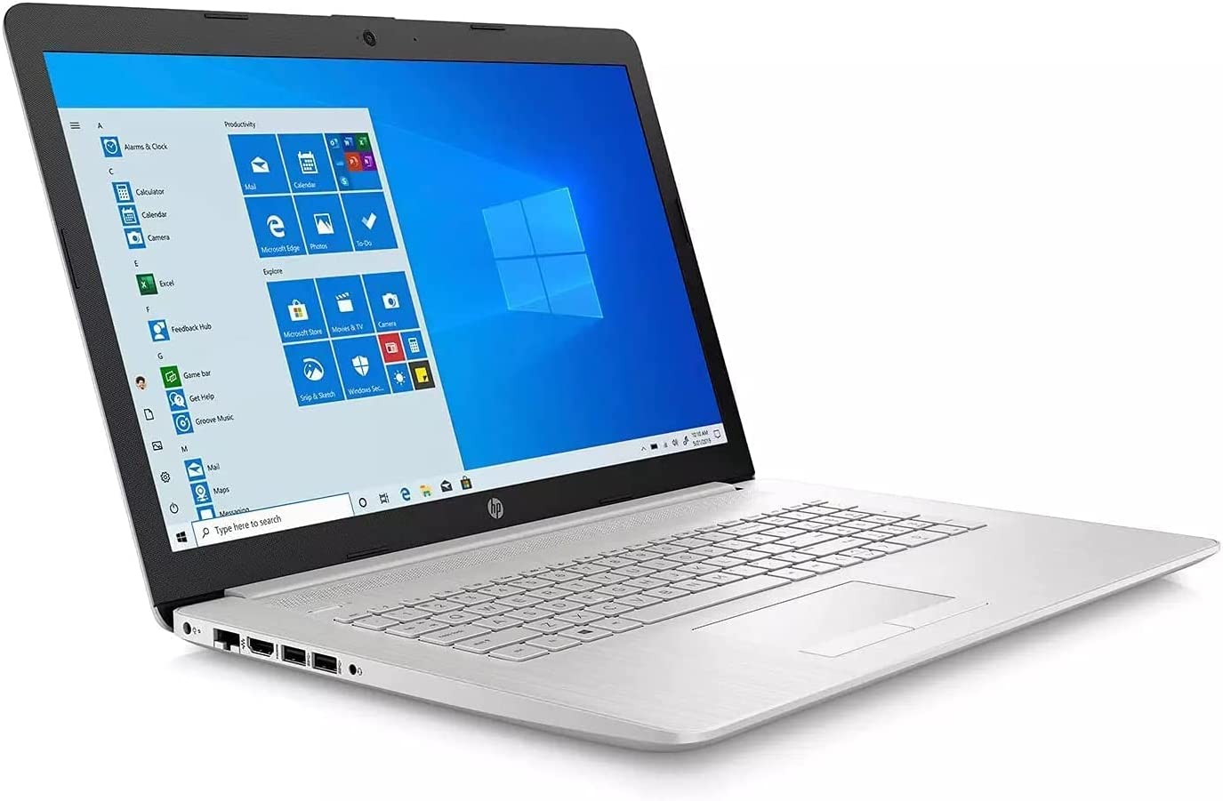 Portátil HP de 17.3 pulgadas HD+ de 11.ª generación, Intel Core i3-1115G4 de 11.ª generación (hasta 4.1 GHz, Beat i5-1030G7), 16 GB DDR4 de RAM, 1TB HDD+256 GB PCIe SSD, Bluetooth, cámara web, Windows 11, plateado, con accesorios 3 en 1 - Imagen 4