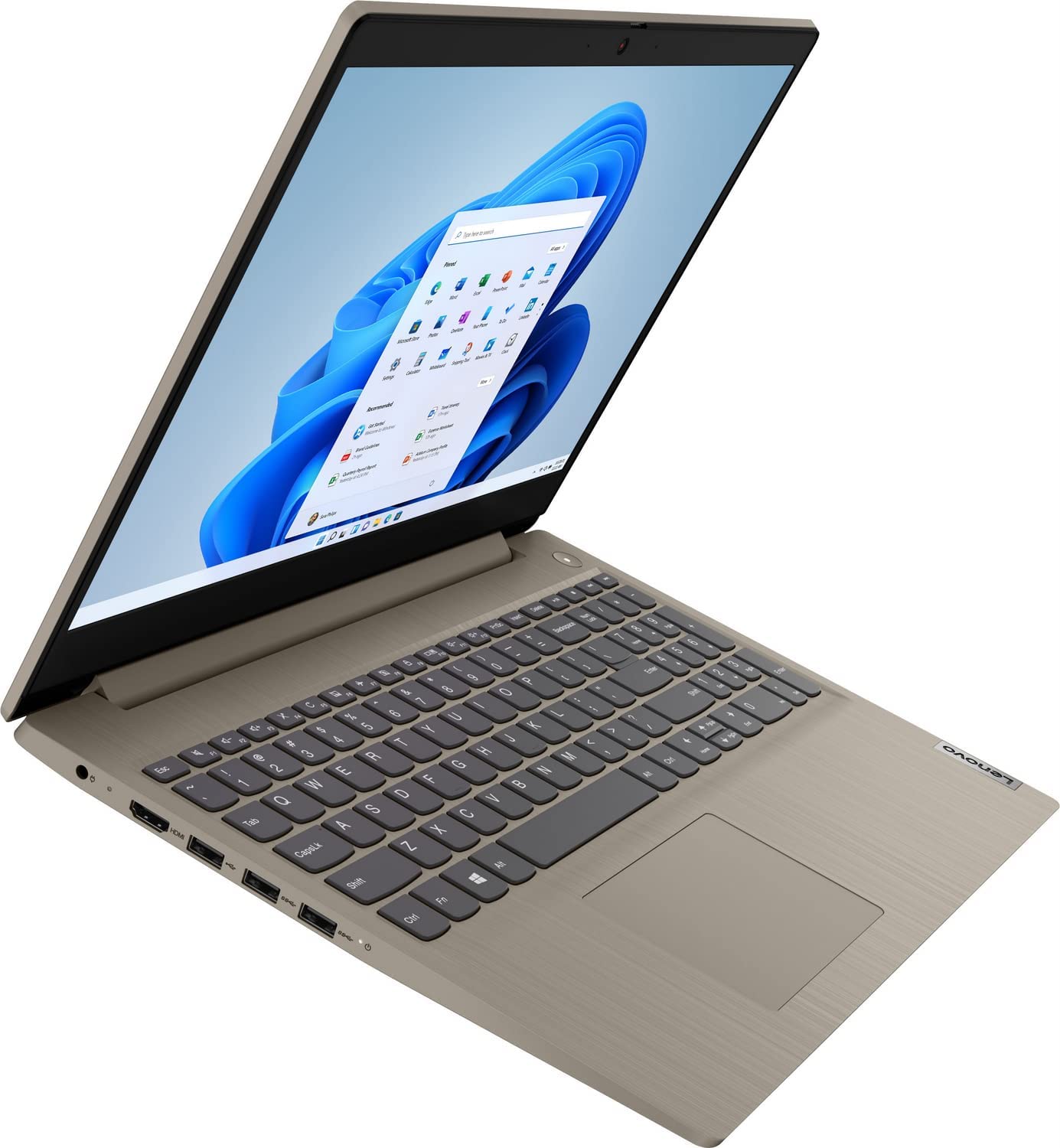 Lenovo Ideapad 3 Laptop 2022, pantalla táctil HD de 15.6 pulgadas, procesador Intel Core i3-1115G4 de 11ª generación, 8 GB DDR4 de RAM, 256 GB PCIe NVMe SSD, HDMI, webcam, Wi-Fi 5, Bluetooth, Windows 11 Home, almendra - Imagen 2