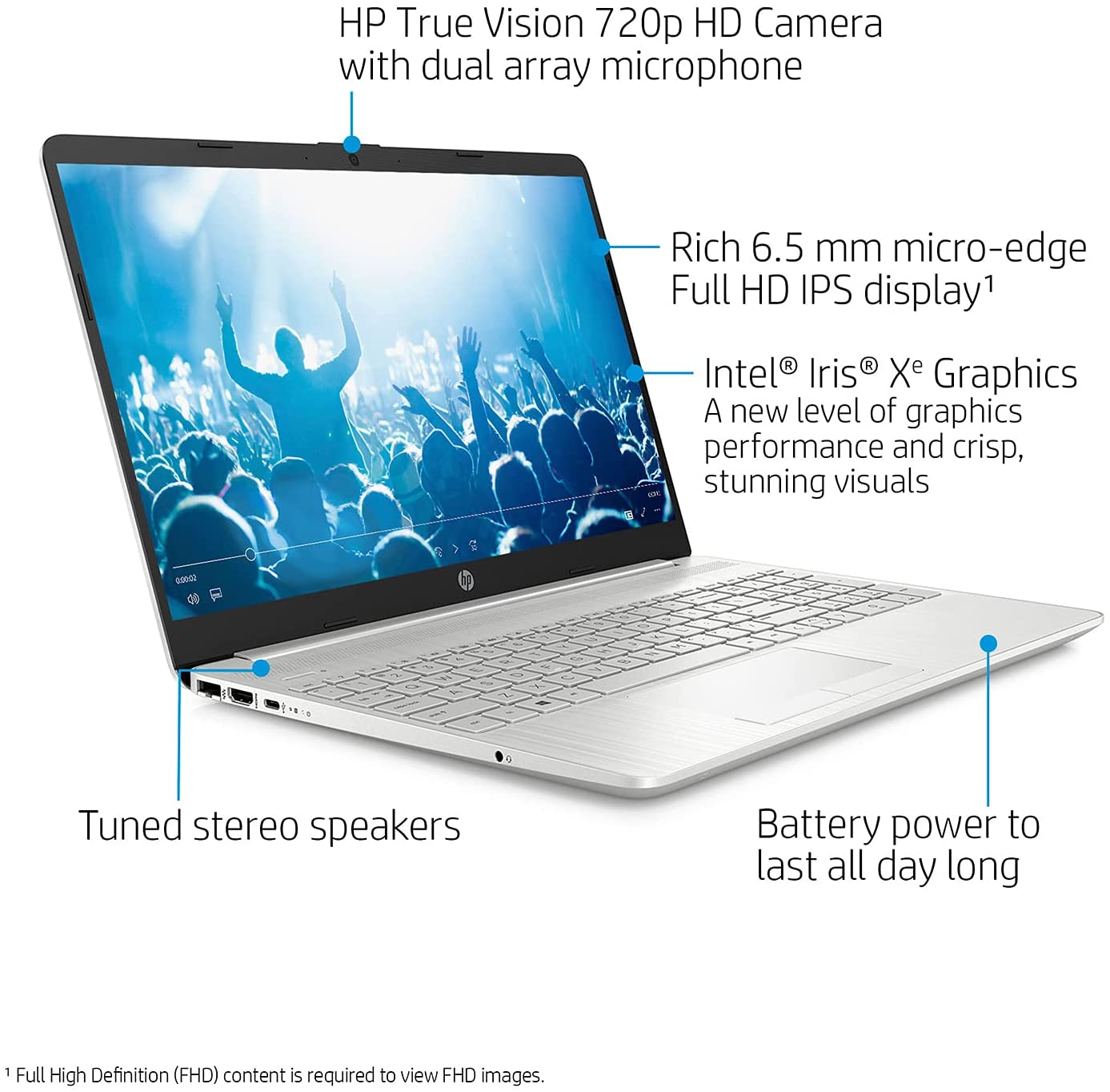 HP Pavilion Laptop (modelo 2022), pantalla HD de 15.6 pulgadas, procesador Intel Celeron Quad-Core, memoria RAM DDR4 de 16 GB, SSD de 1 TB, conferencias en línea, cámara web, HDMI, WiFi, Bluetooth, Windows 11 - Imagen 2
