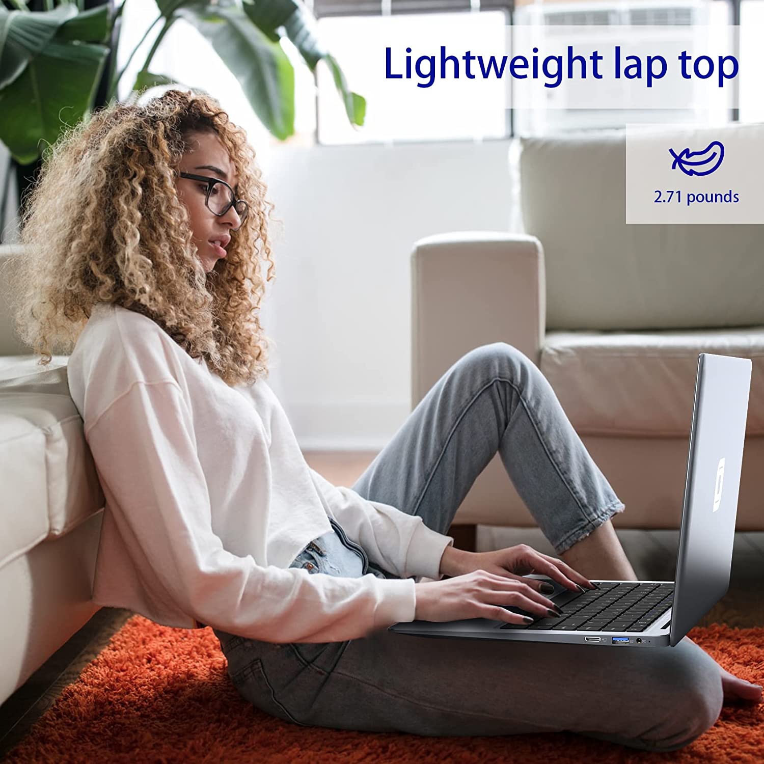 Jumper Laptop 13.3 pulgadas Full HD 1080p IPS pantalla, 8GB RAM 256GB SSD, Windows 10 Slim Laptop Computer, Quad Core Celeron CPU, Cámara web HD, Mini HDMI, USB3.0, Bluetooth 4.2, Dual Band 5G WiFi, gris - Imagen 6