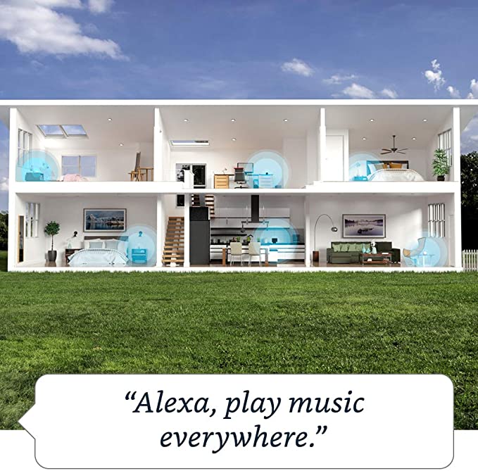 Echo Dot (4th Gen) | Smart speaker with clock and Alexa | Glacier White with Wyze Color bulb - Imagen 3